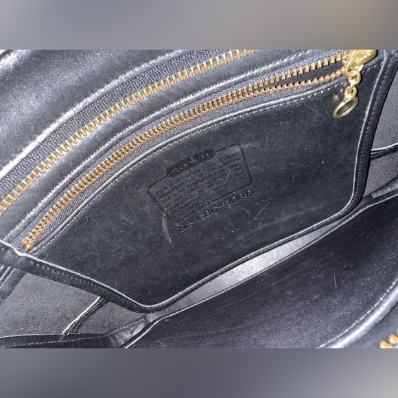 Vintage Coach Tribeca Shopper Handbag Black 9098 - Picture 9 of 10